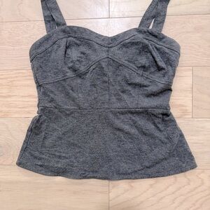 Cabi Gray Strapless Top